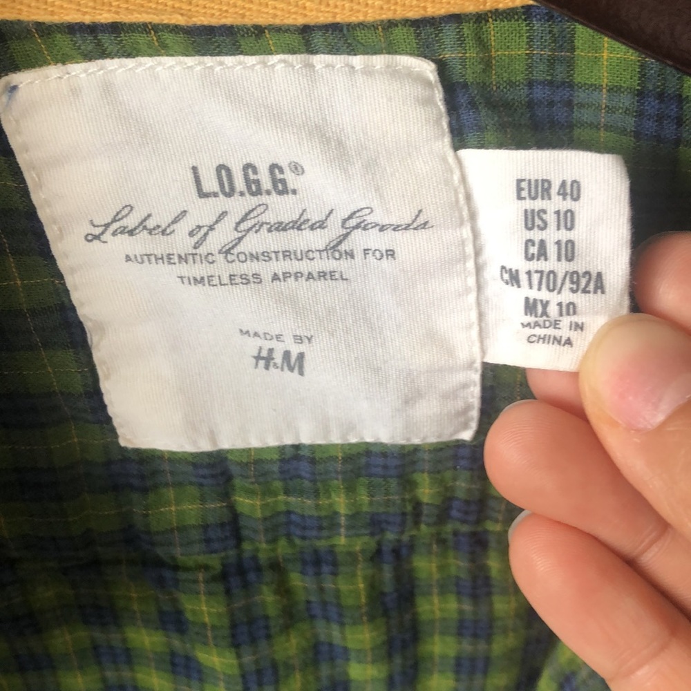 Green Plaid Button Down - image 2